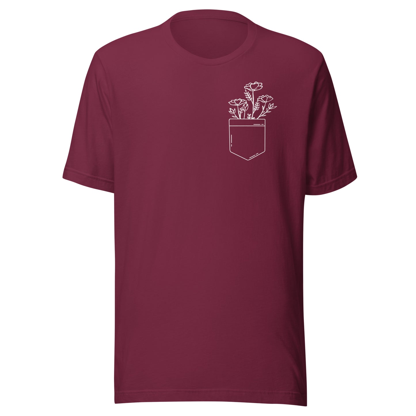 Floral Pocket Unisex T-Shirt