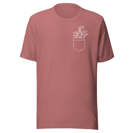 Floral Pocket Unisex T-Shirt