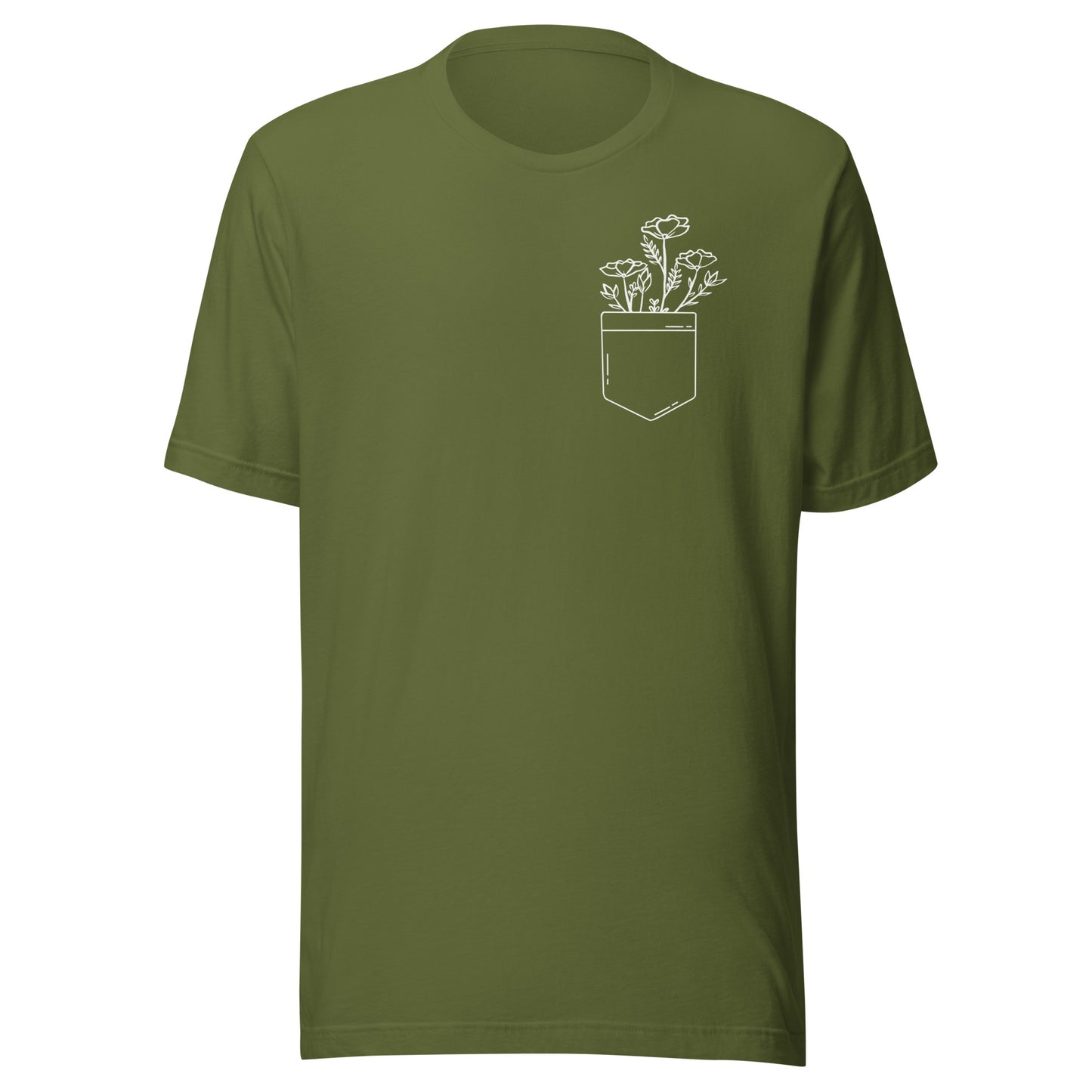 Floral Pocket Unisex T-Shirt